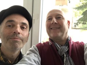 Frank Tentler (links) mit Host Zepp Oberpichler (rechts) im Studio des Ruhrpodcast.